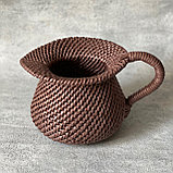 Кувшин-ваза плетёная декоративная Dark chocolate, фото 2