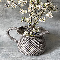 Кувшин-ваза плетёная декоративная Grey
