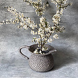 Кувшин-ваза плетёная декоративная Grey, фото 3