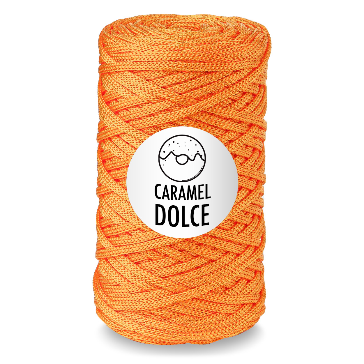 Шнур для вязания полиэфирный Caramel DOLCE 4 мм цвет апельсин - фото 1 - id-p179436606