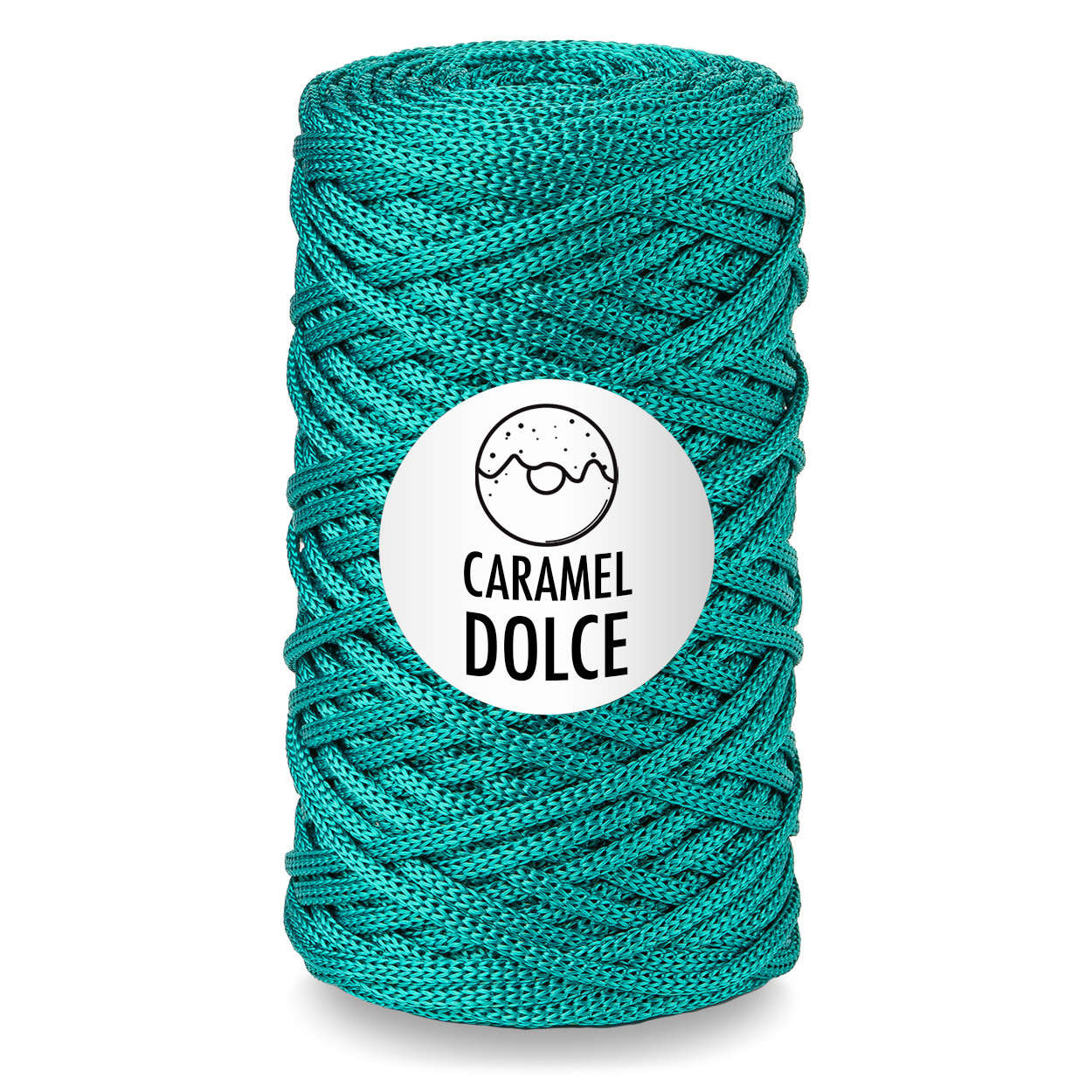 Шнур для вязания полиэфирный Caramel DOLCE 4 мм цвет виридиан - фото 1 - id-p179437030