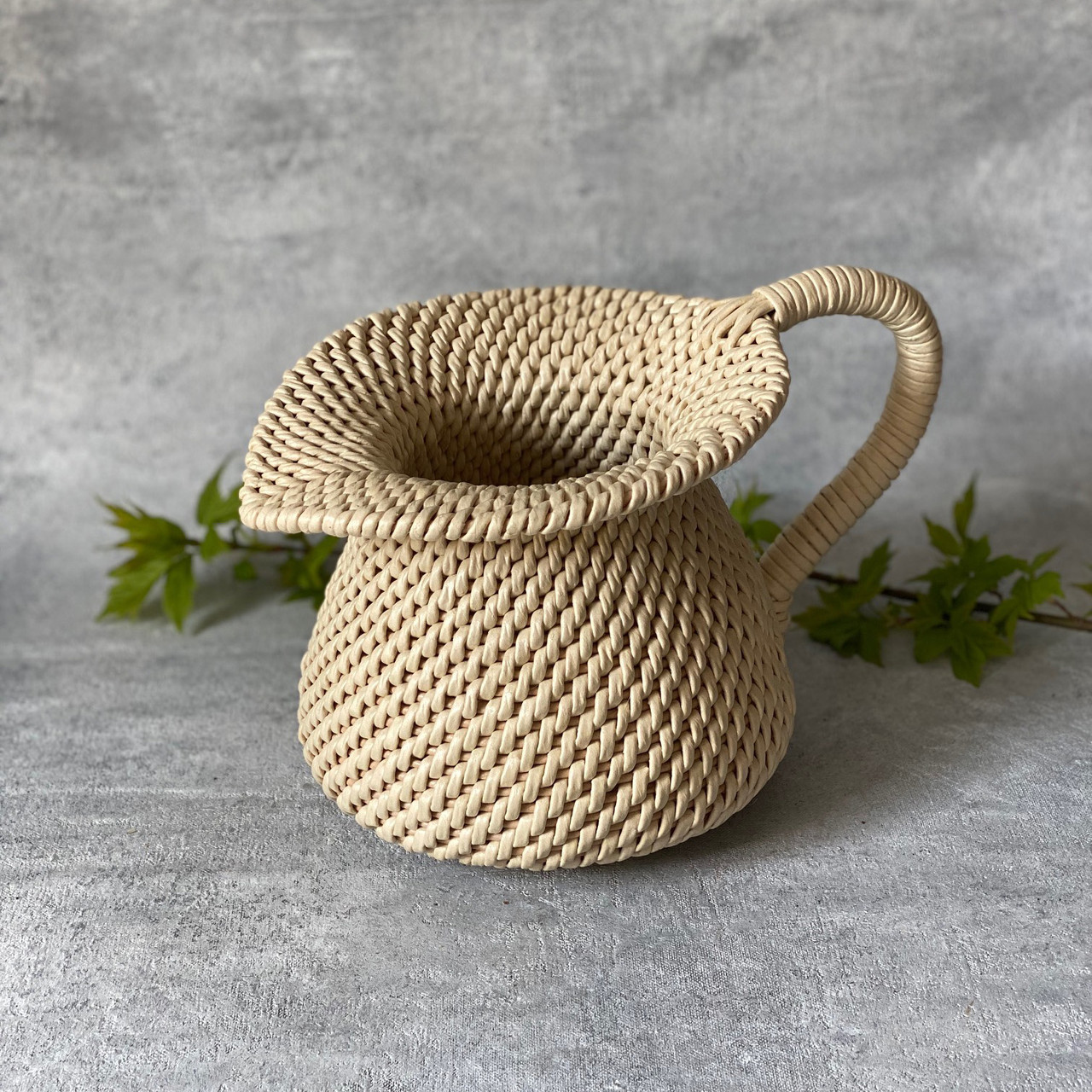 Кувшин-ваза плетёная декоративная Pudding