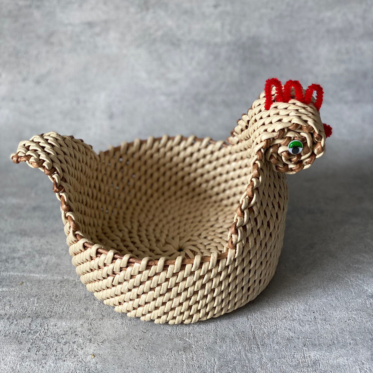 Блюдо-ваза плетёная Курица - фото 4 - id-p179438337