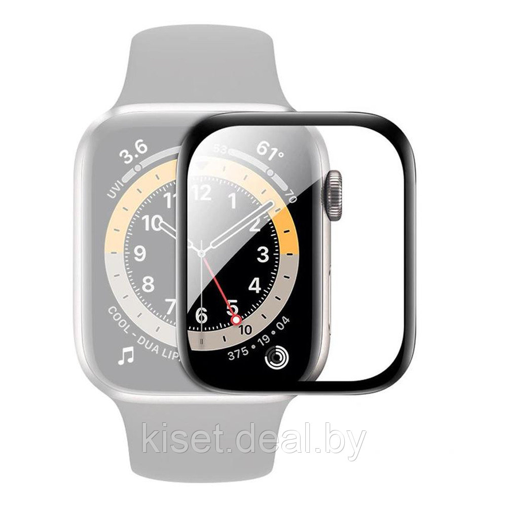 Защитная ультрамембрана TPU full glue для Apple Watch 45mm черный - фото 1 - id-p179439311
