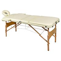 Массажный стол 3-х секционный деревянный BODYFIT (Кремовый, 70 см)