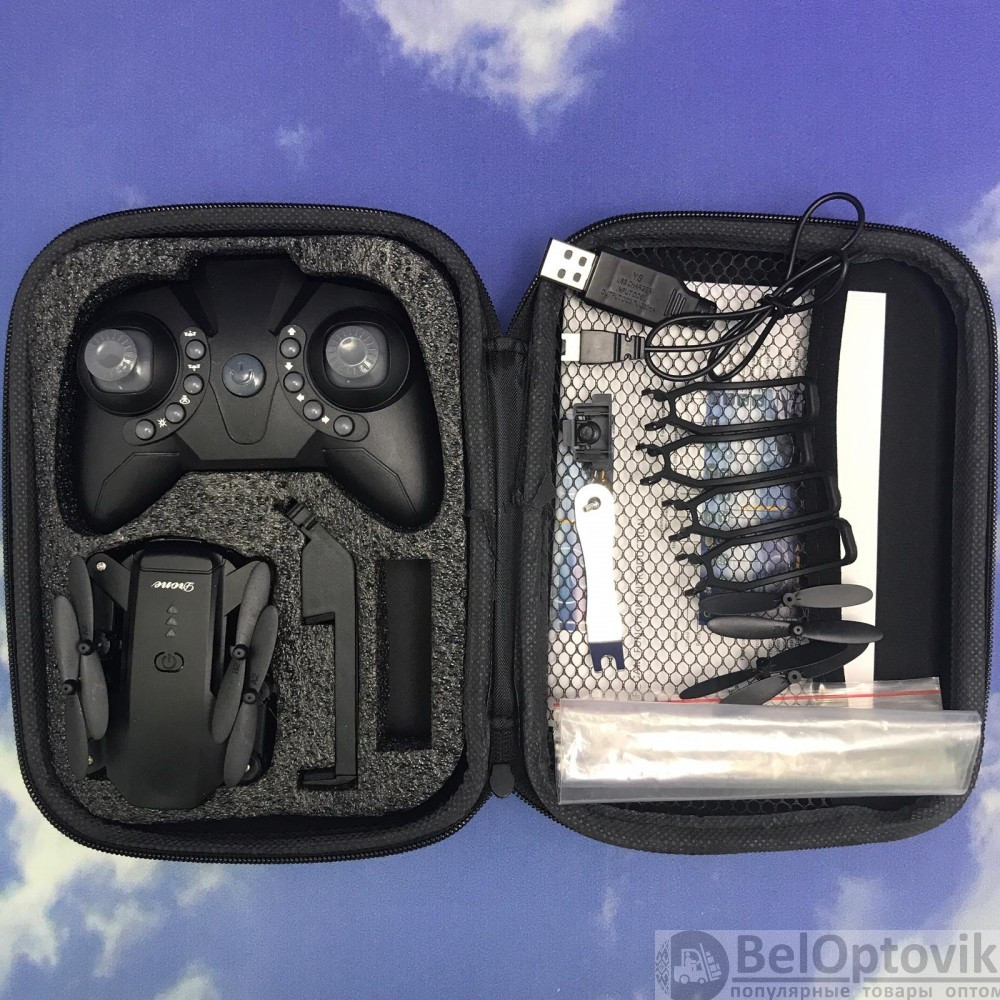 Складной мини-квадрокоптер FOLD Drone (Две камеры 2MP), (управление с пульта и смартфона) - фото 10 - id-p146051112