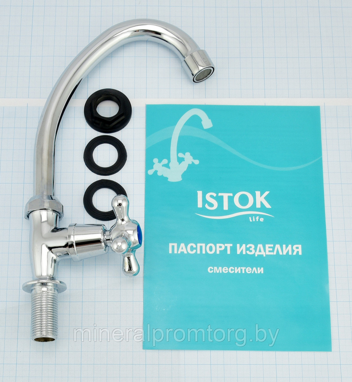 Смеситель Istok life одноручный для кухни с изливом 130 мм Арт. 0402.728 - фото 7 - id-p165593110