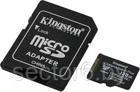Карта Памяти micro SDXC 128Gb Kingston Canvas Select Plus UHS-I U1 A1 + ADP (100/10 Mb/s) SDCS2/128GB KINGSTON