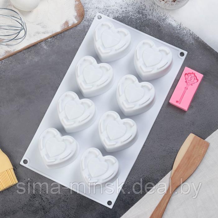 Набор кондитерский Доляна, форма силиконовая для муссовых десертов 29,5×17×4,3 см, молд 6,7×3,3 см - фото 2 - id-p179457945