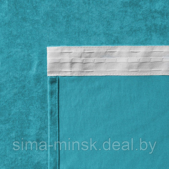 Комплект штор «Тина», размер 2х145х270 см, цвет бирюзовый - фото 3 - id-p179459762