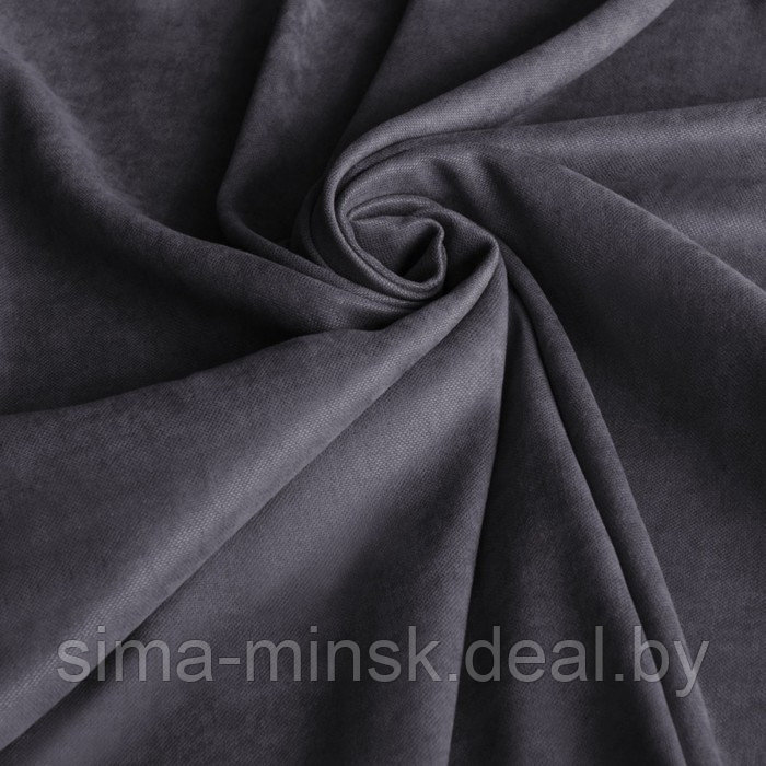 Комплект штор «Тина», размер 2х145х270 см, цвет темно-серый - фото 2 - id-p179459779