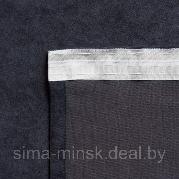 Комплект штор «Тина», размер 2х145х270 см, цвет темно-серый - фото 3 - id-p179459779