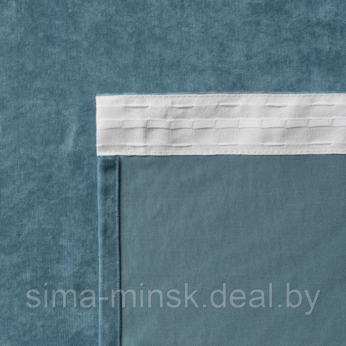 Комплект штор «Тина», размер 2х200х270 см, цвет голубой - фото 3 - id-p179459905