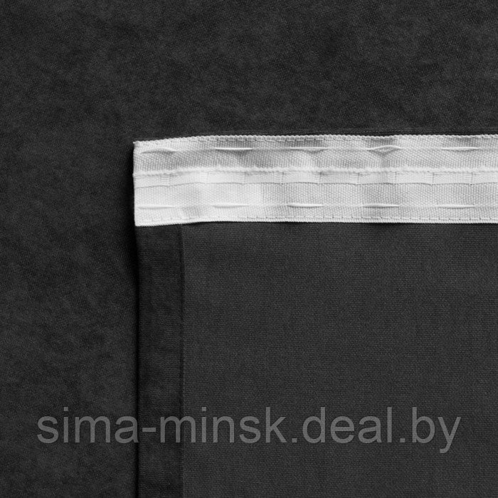 Комплект штор «Тина», размер 2х200х270 см, цвет черный - фото 3 - id-p179459920
