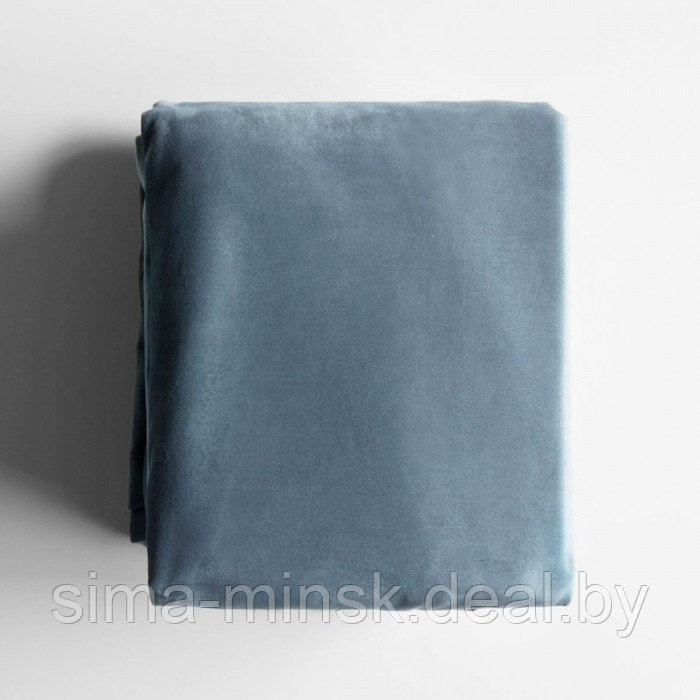 Комплект штор «Бархат», размер 2х145х270 см, цвет голубой - фото 4 - id-p179459965