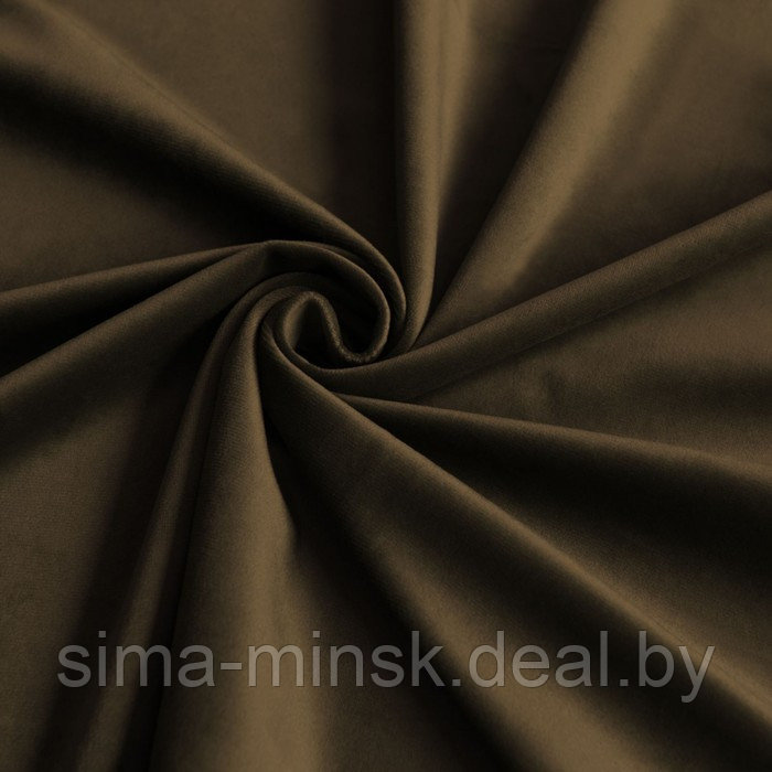 Комплект штор «Бархат», размер 2х145х270 см, цвет коричневый - фото 3 - id-p179459966