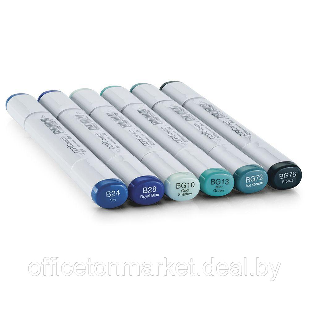 Набор маркеров перманентных "Copic Sketch", 6 цветов, синие оттенки - фото 2 - id-p178285059