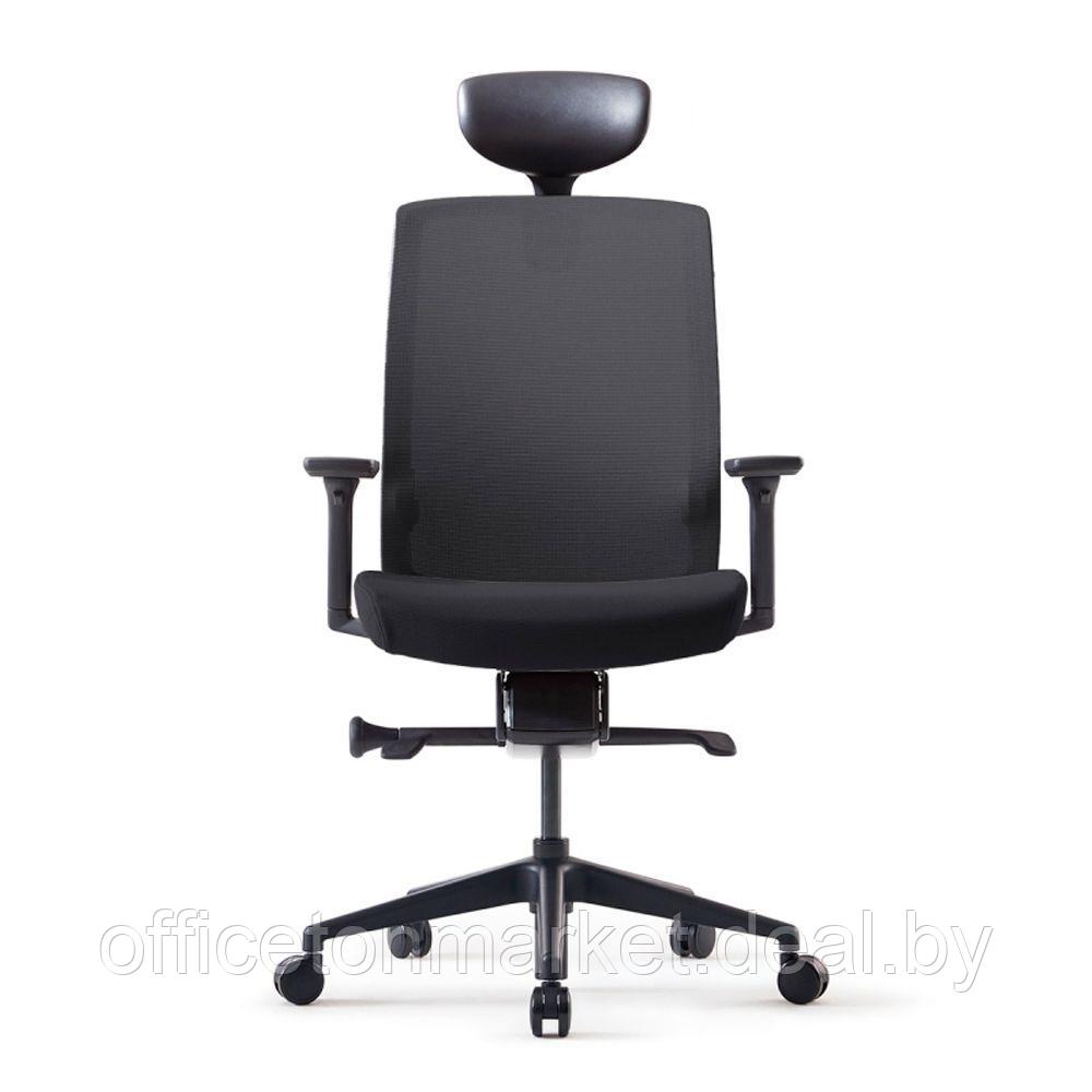 Кресло для руководителя Bestuhl "J1", сетка, ткань, пластик, черный - фото 2 - id-p165195288