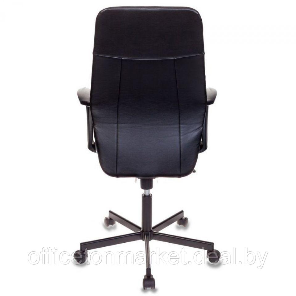 Кресло для персонала "Бюрократ CH-605", экокожа, металл, черный - фото 4 - id-p176009865