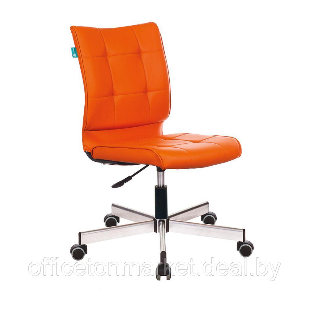 Кресло для персонала "Бюрократ CH-330M", экокожа, металл, оранжевый - фото 1 - id-p178283625