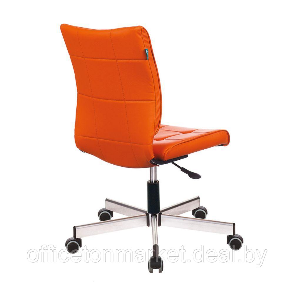 Кресло для персонала "Бюрократ CH-330M", экокожа, металл, оранжевый - фото 4 - id-p178283625