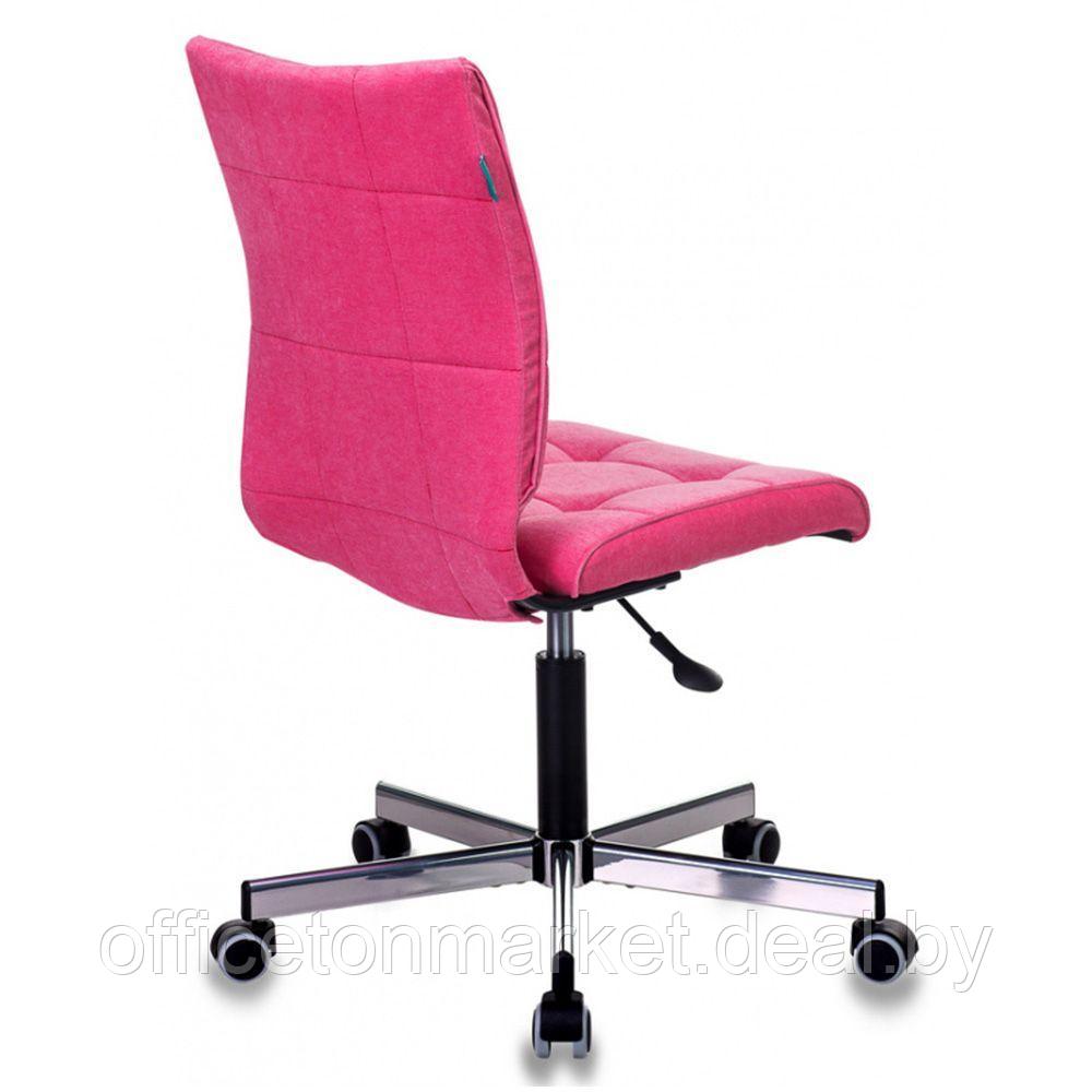 Кресло для персонала "Бюрократ СH-330M/VELV", ткань, металл, розовый - фото 3 - id-p179290997