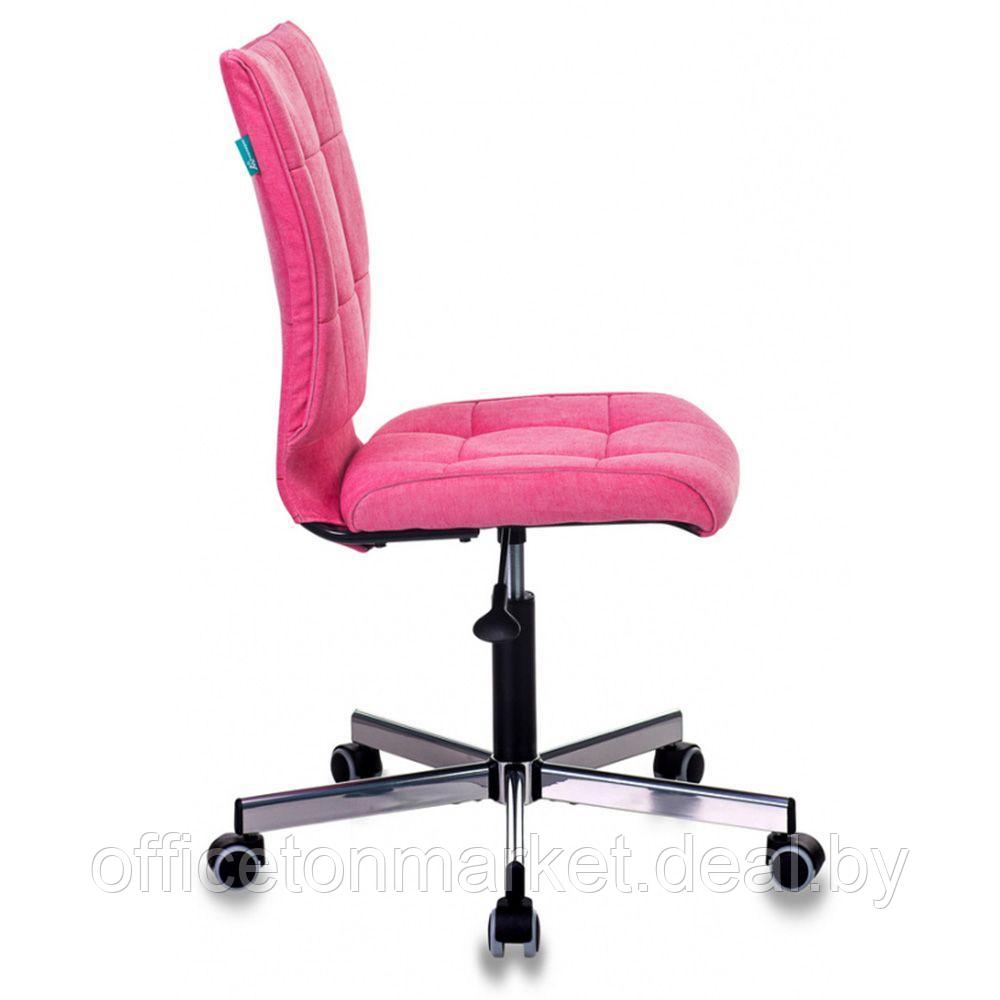 Кресло для персонала "Бюрократ СH-330M/VELV", ткань, металл, розовый - фото 4 - id-p179290997