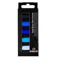 Набор мягкой пастели "Rembrandt Half Pastel", 5 цветов, темные синие