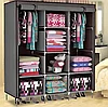 Складной шкаф Storage Wardrobe mod.88130 130 х 45 х 175 см. Трехсекционный (Серый), фото 4