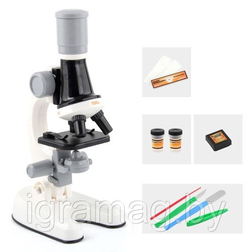Микроскоп детский с аксессуарами 100/400/1200 с подсветкой - фото 3 - id-p115790505
