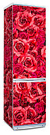 Наклейка на холодильник с алыми розами