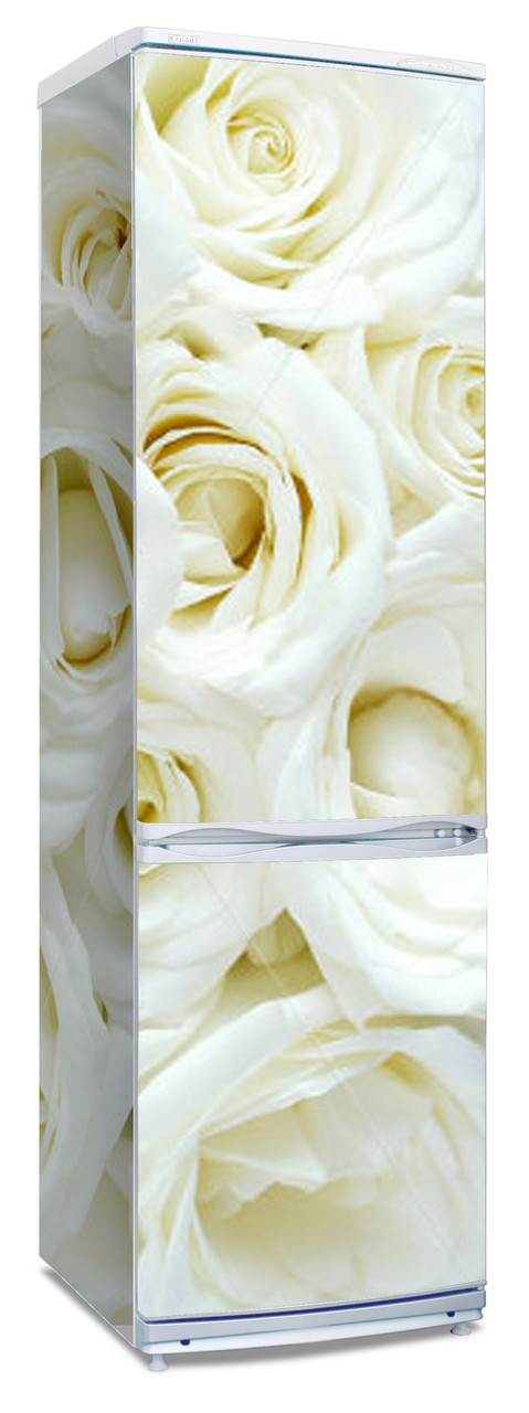 Наклейка на холодильник "Белые розы"