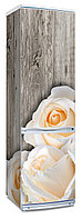 Наклейка на холодильник с белоой розой