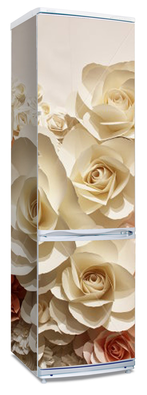 Наклейка на холодильник с белыми розами - фото 2 - id-p22572817