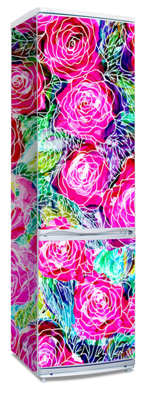 Наклейки на холодильник с розовыми розами - фото 1 - id-p22572840