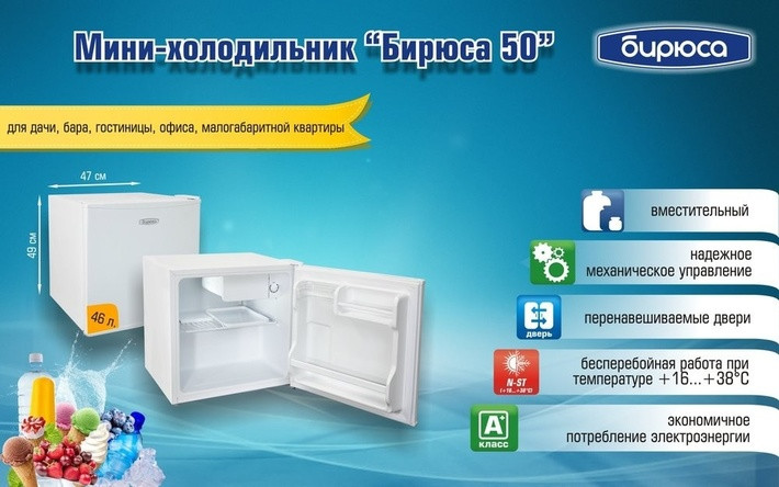 Холодильник Бирюса 50 - фото 2 - id-p179483678