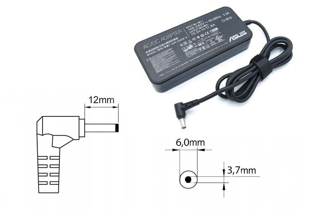 Оригинальная зарядка (блок питания) для ноутбука Asus ROG GZ700GX, ADP-230GB B, 230W, Slim, штекер 6.0x3.7мм