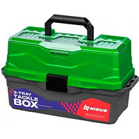 Ящик рыболовный трехполочный Nisus Box зеленый