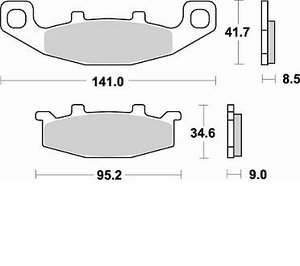 Колодки тормозные 698SM1 Braking (Италия)