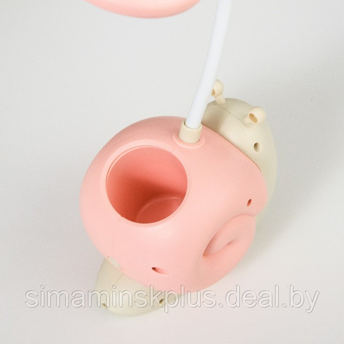 Настольная лампа "Улитка" LED 3Вт USB АКБ розовый 9х13х29 см - фото 7 - id-p179489576