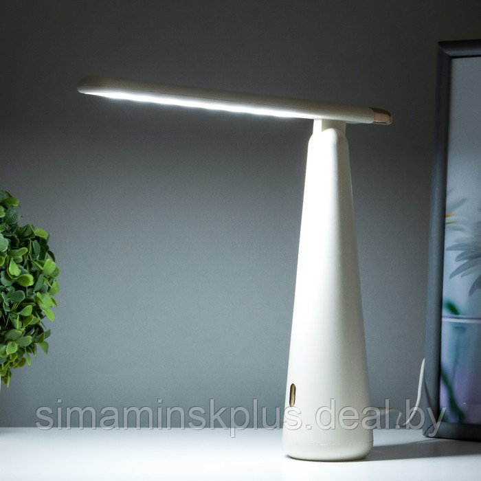 Лампа настольная "Страйк" LED 3 режима 1,5Вт USB белый 6,8х6,8х28,5 см - фото 5 - id-p179489582