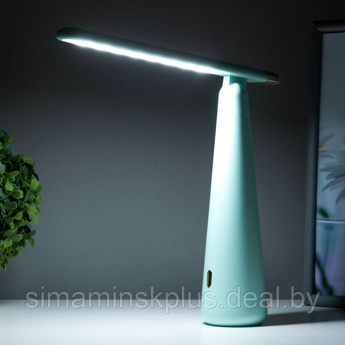 Лампа настольная "Страйк" LED 3 режима 1,5Вт USB зеленый 6,8х6,8х28,5 см - фото 3 - id-p179489583