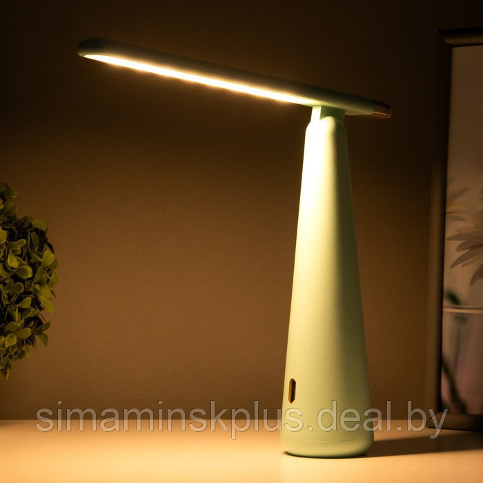 Лампа настольная "Страйк" LED 3 режима 1,5Вт USB зеленый 6,8х6,8х28,5 см - фото 4 - id-p179489583