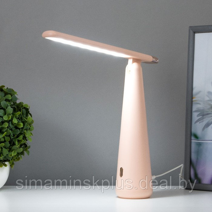 Лампа настольная "Страйк" LED 3 режима 1,5Вт USB розовый 6,8х6,8х28,5 см - фото 2 - id-p179489584