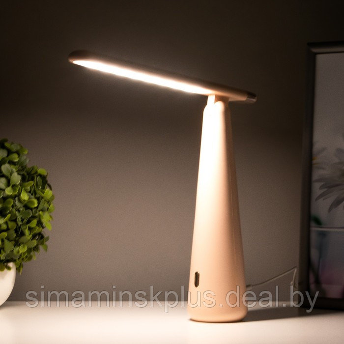 Лампа настольная "Страйк" LED 3 режима 1,5Вт USB розовый 6,8х6,8х28,5 см - фото 5 - id-p179489584