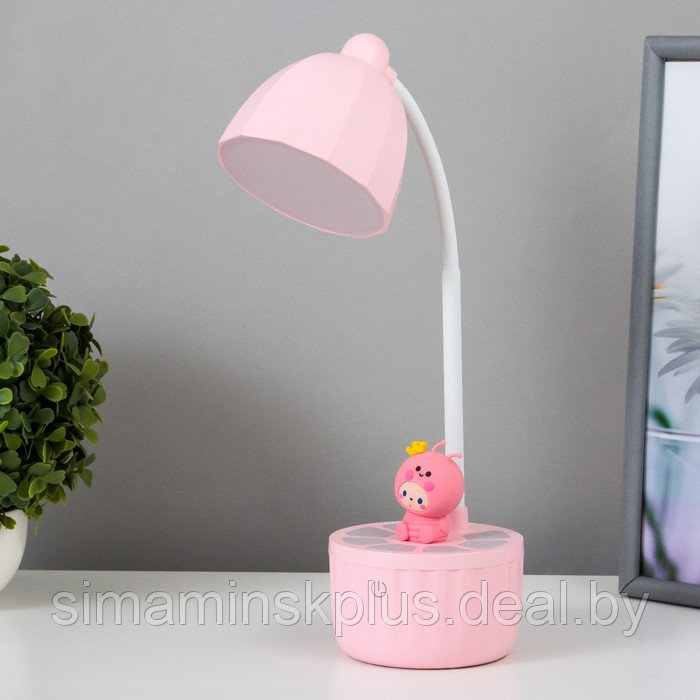 Лампа настольная "Мини жук" LED 3 режима 6,4Вт USB розовый 10х10х37,5 см - фото 1 - id-p179489585