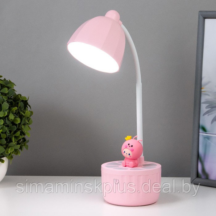 Лампа настольная "Мини жук" LED 3 режима 6,4Вт USB розовый 10х10х37,5 см - фото 2 - id-p179489585