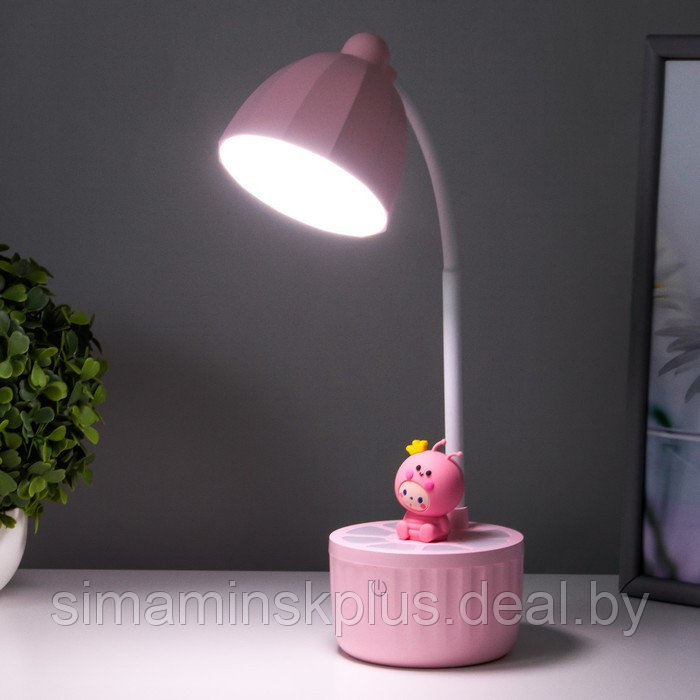 Лампа настольная "Мини жук" LED 3 режима 6,4Вт USB розовый 10х10х37,5 см - фото 3 - id-p179489585