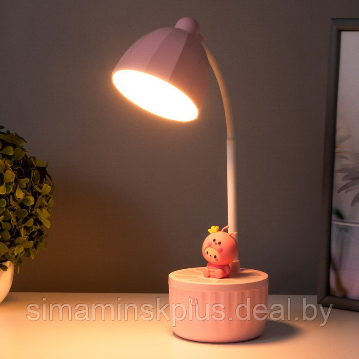 Лампа настольная "Мини жук" LED 3 режима 6,4Вт USB розовый 10х10х37,5 см - фото 4 - id-p179489585