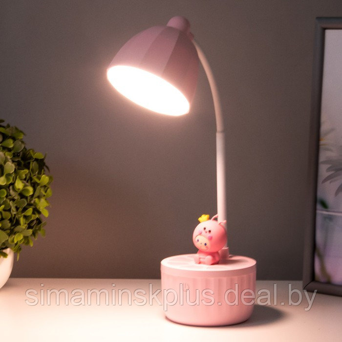 Лампа настольная "Мини жук" LED 3 режима 6,4Вт USB розовый 10х10х37,5 см - фото 5 - id-p179489585